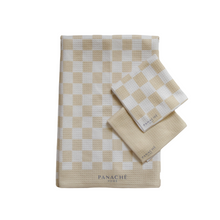 Load image into Gallery viewer, Classic Checker Tea Towel And Dishcloth Set
