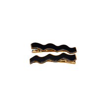 Load image into Gallery viewer, Whitney Alligator Clips Black and Tan