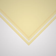 Load image into Gallery viewer, Classic Border Scarf - Lemon Yellow + Cream