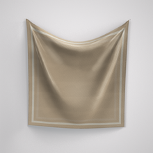 Load image into Gallery viewer, Classic Border Scarf - Cream