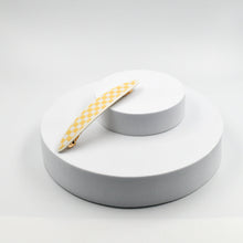 Load image into Gallery viewer, Maya Barrette Yellow and White Checker