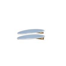 Load image into Gallery viewer, Maya Oval Clips Blue with White Border