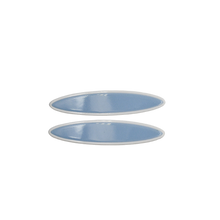 Load image into Gallery viewer, Maya Oval Clips Blue with White Border