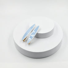 Load image into Gallery viewer, Maya Oval Clips Blue with White Border