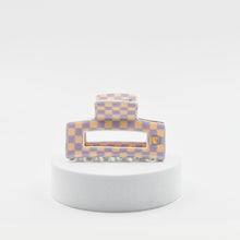 Load image into Gallery viewer, Claw Clip Lilac and Beige Checker