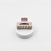 Load image into Gallery viewer, Claw Clip Lilac and Beige Checker