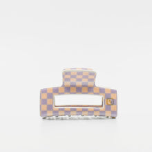 Load image into Gallery viewer, Claw Clip Lilac and Beige Checker