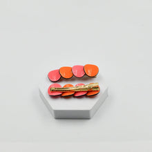 Load image into Gallery viewer, Celine side clip Orange & Pink