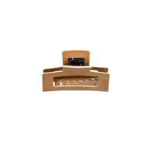 Load image into Gallery viewer, Large Claw Clip Tan + White