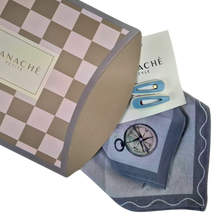 Load image into Gallery viewer, Sea Life Panache x VV Dark Blues Linen Scarf