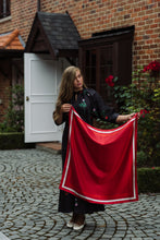 Load image into Gallery viewer, Classic Border Scarf - Red + White