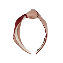 Load image into Gallery viewer, Splice Pink and Red linen headband
