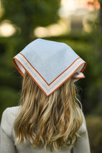 Load image into Gallery viewer, Color block Rust and Blues Panache Pettie Scarf