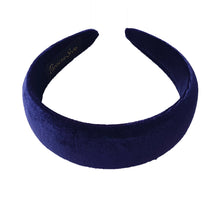 Load image into Gallery viewer, Panache Style Velvet Alice Band Navy