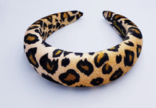 Load image into Gallery viewer, Leopard print high padded headband pink and brown

