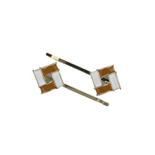 Load image into Gallery viewer, Two Toned Clips Tan and white