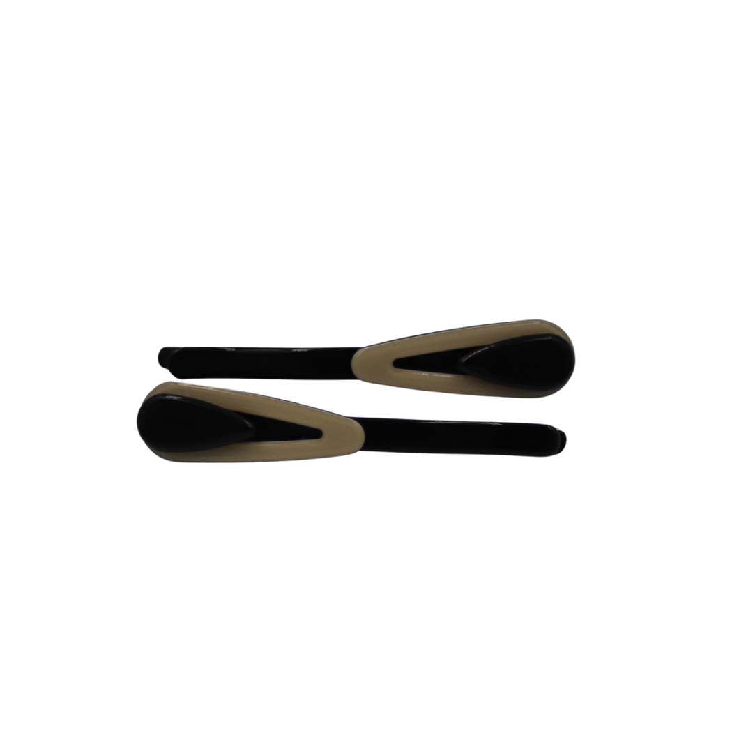Poppy Slides Black + Cream