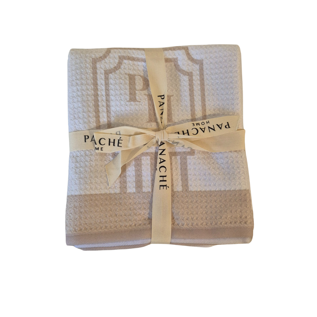 Classic Stripe Waffle Microfiber Tea Towel
