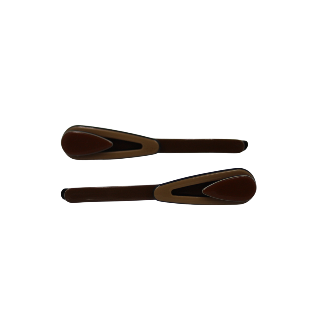 Poppy Slides Brown + Tan
