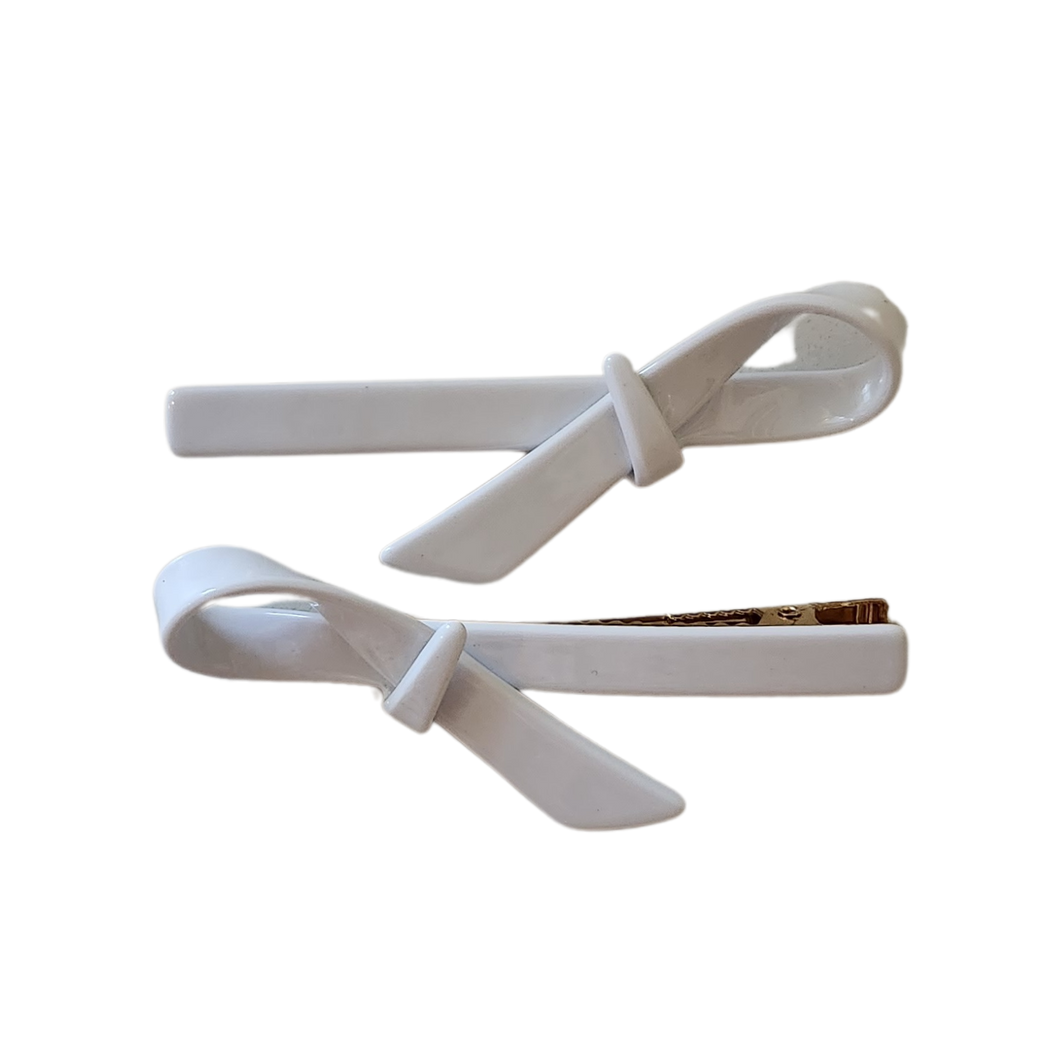 Summer Bow Clips white
