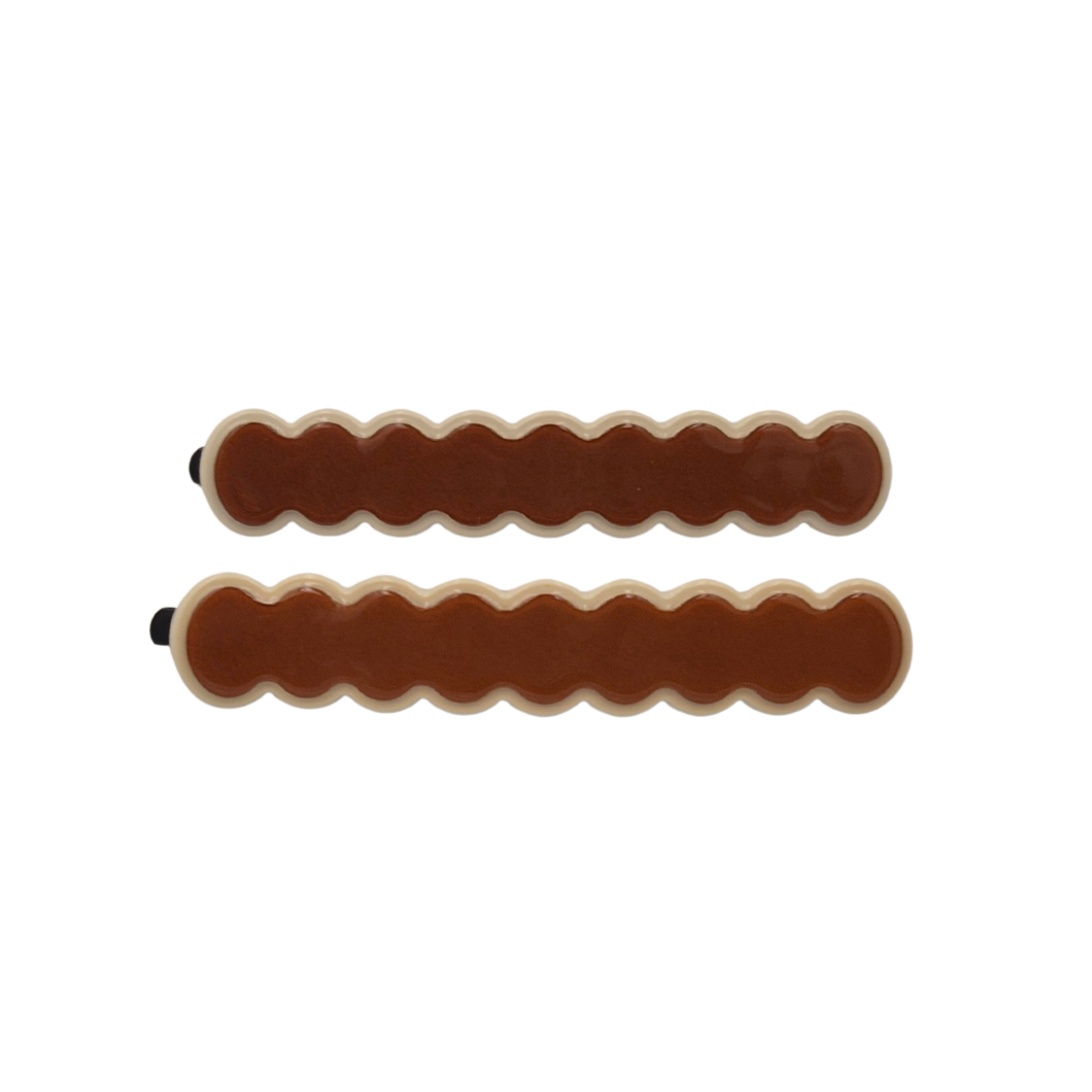 Laura Cloud Slides Dark Brown and Beige