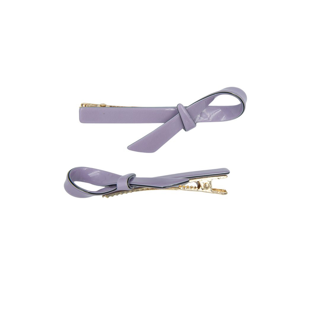 Summer Bow Clips Lilac