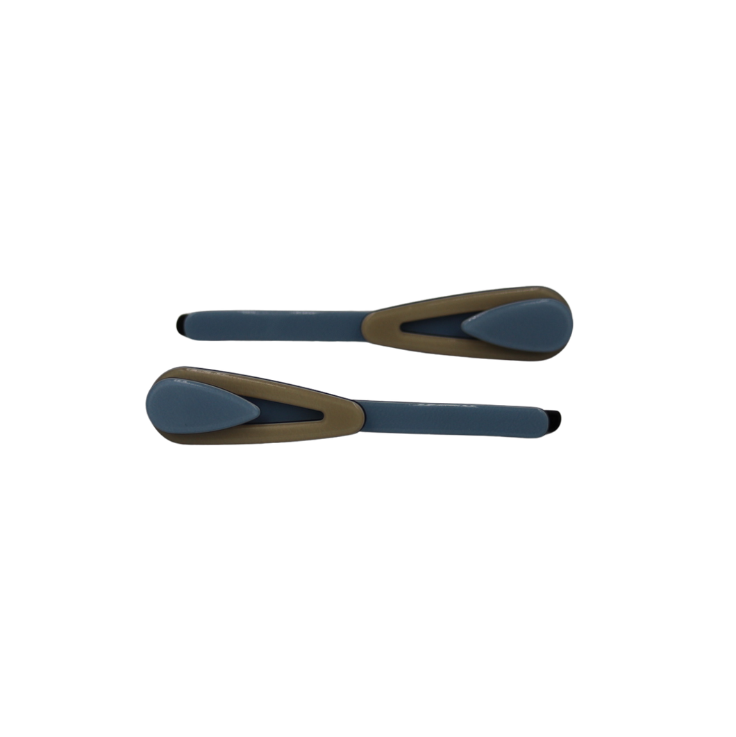 Poppy Slides Blue + Cream
