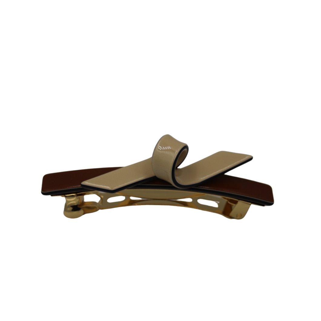 Tricia Barrette Brown with Beige Twist