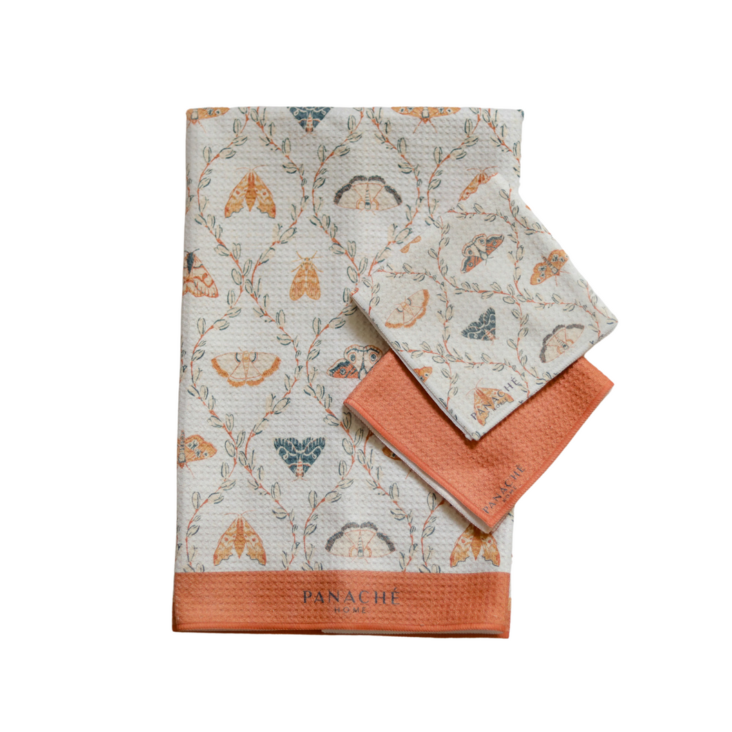 Butterfly collection Tea Towel And Dishcloth Set
