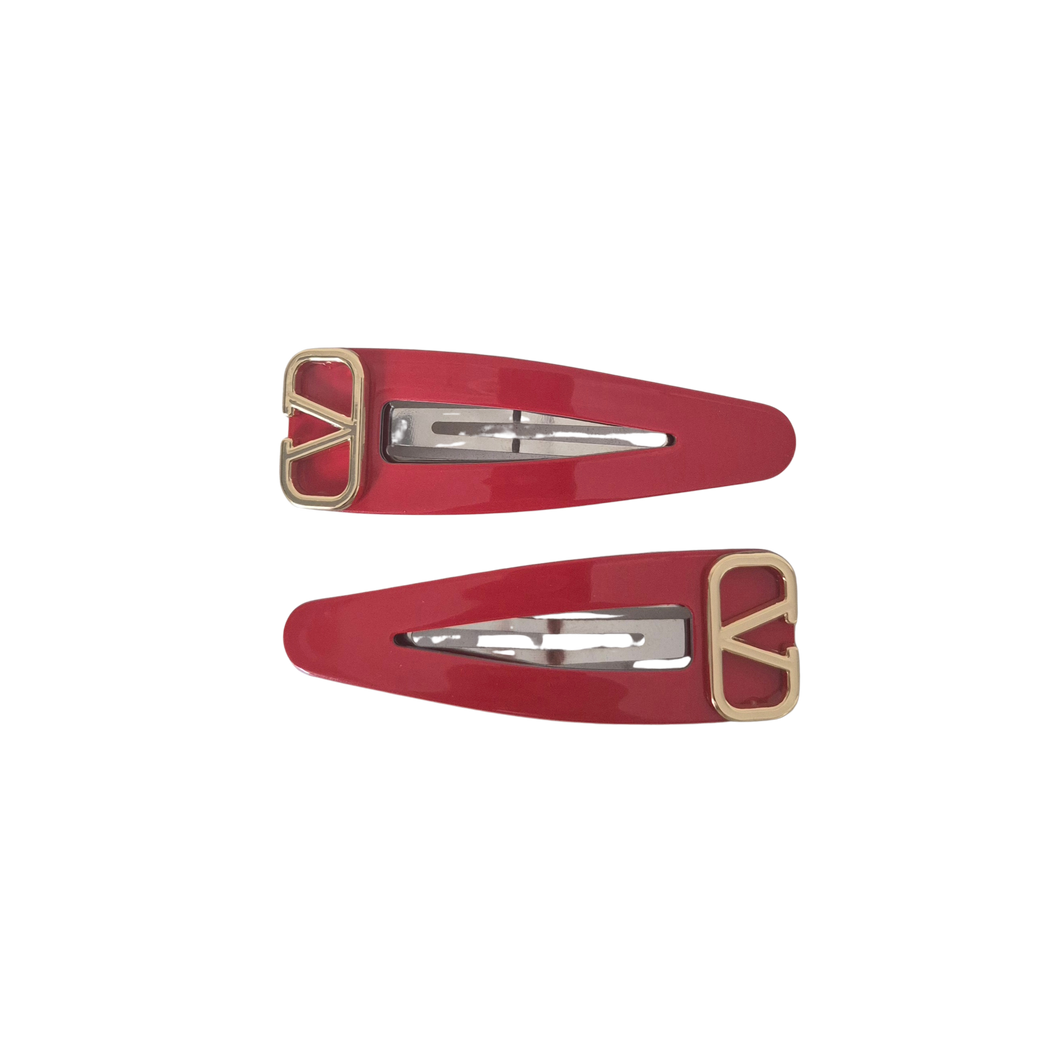 Valerie Snap Clips Red