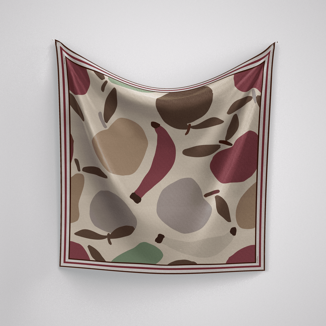 Petite Abstract Fruit Muted Colours Scarf