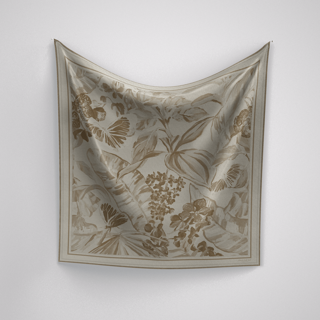 Floralia in Tan and Cream