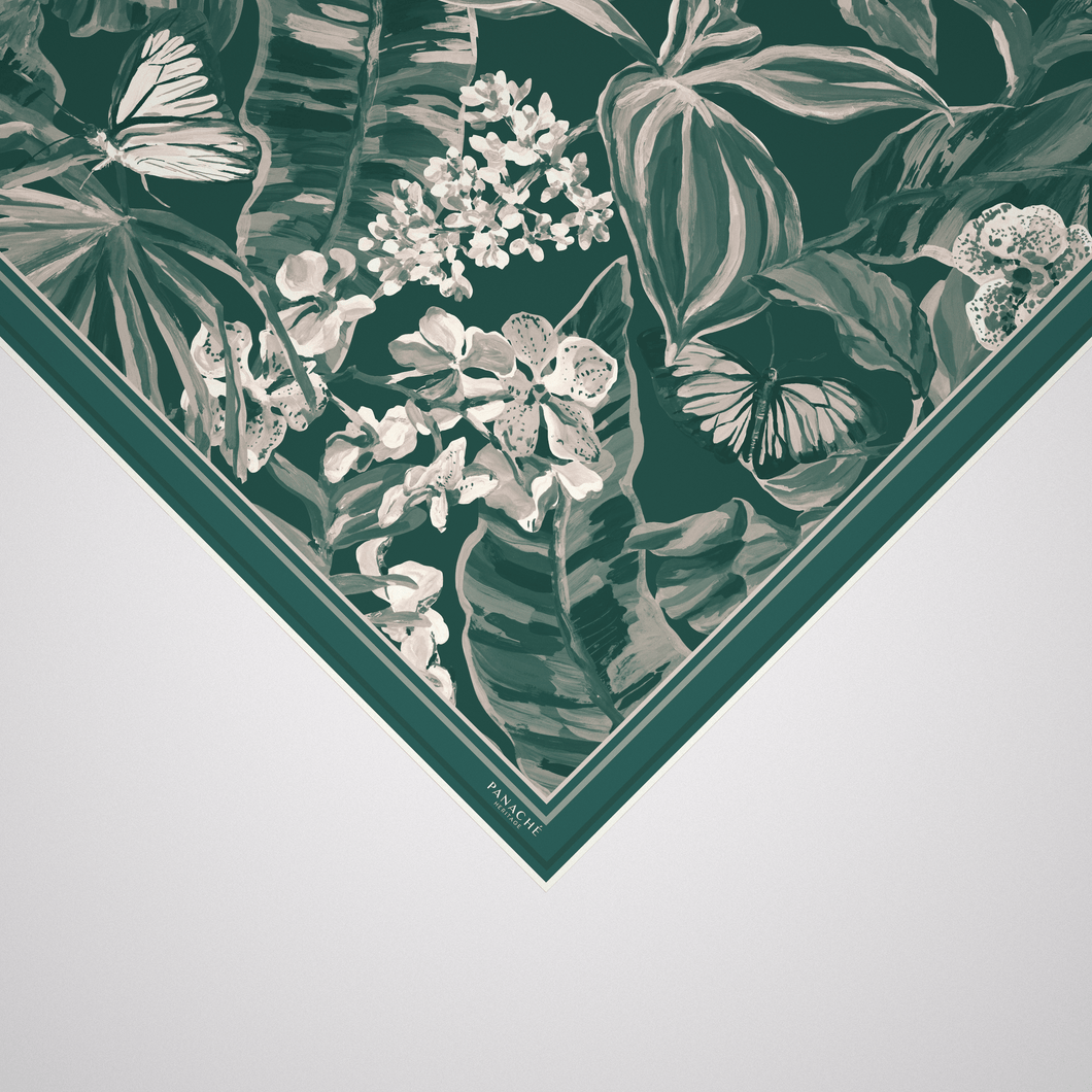 Floralia in deep green and cream