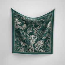 Load image into Gallery viewer, Floralia in deep green and cream

