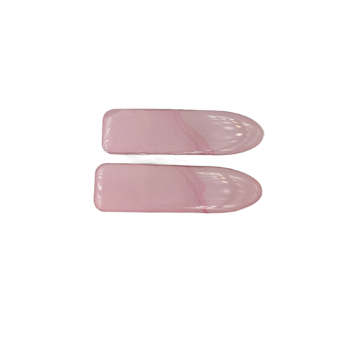 Light pink watercolour resin alligator clips