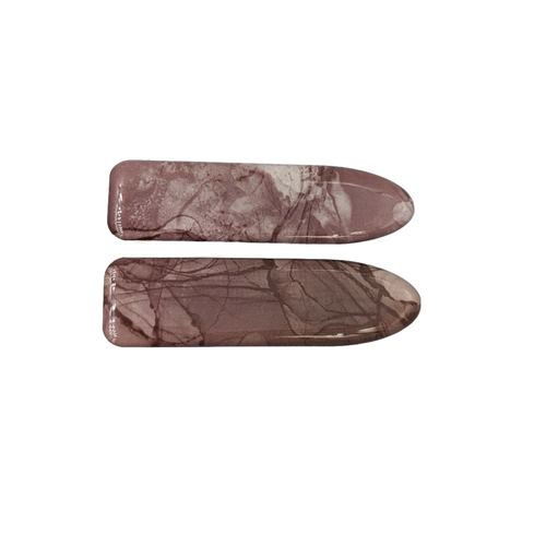 Brown watercolour resin alligator clips