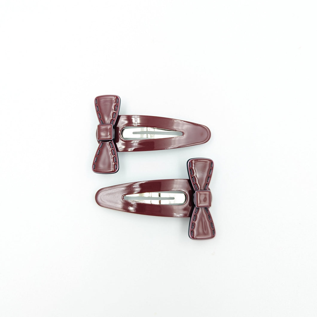 Bowtelle Snap Clips Burgundy