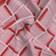 Load image into Gallery viewer, Lines and Stripes in Red and Pink
