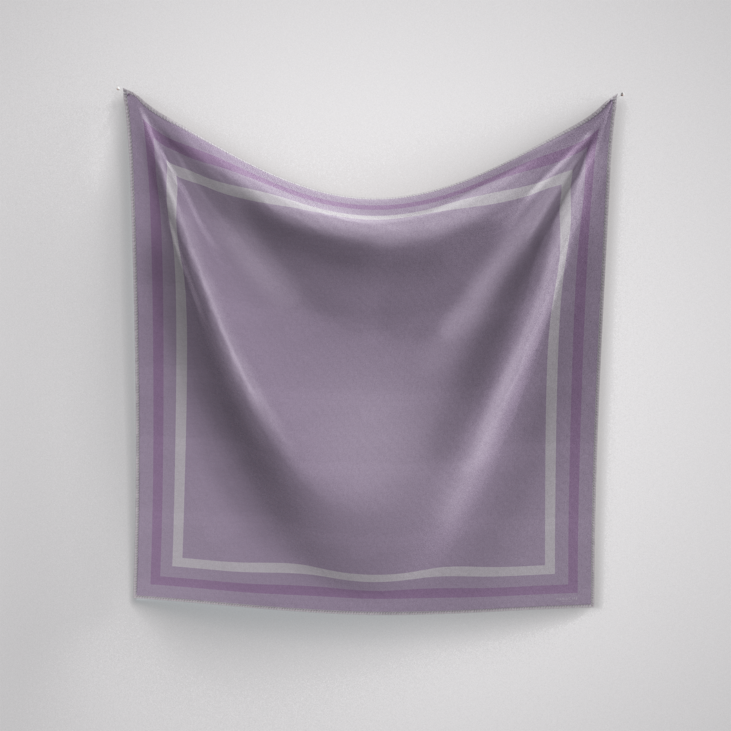 Classic Border Scarf - Lilac