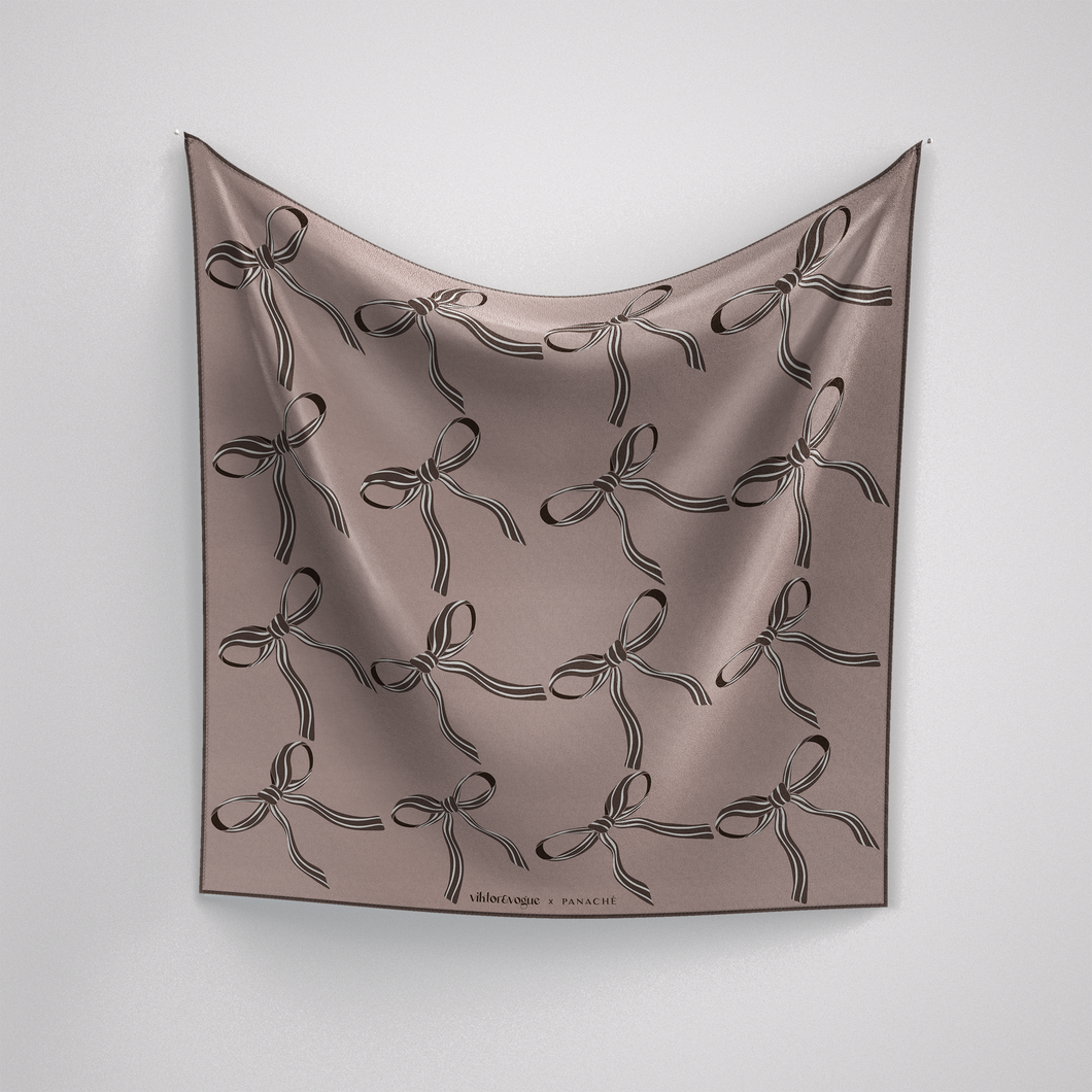 Elegant-Bow Esmé Mocha Mousse + Chocolate
