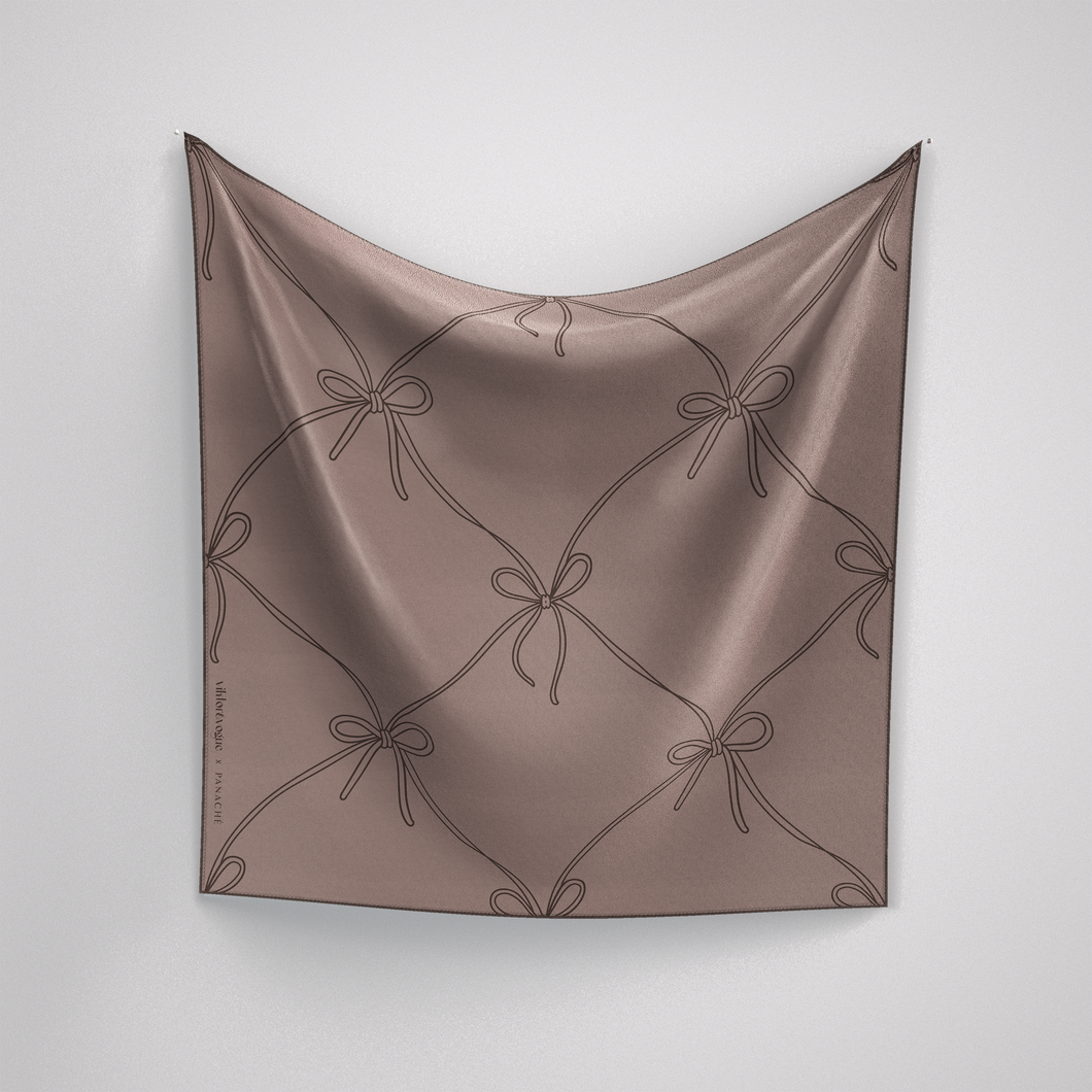 Trellis-Bow Tiyâ Mocha Mousse