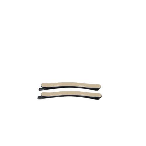Sasha Slides Beige Acetate Clips
