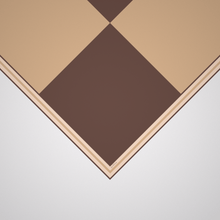 Load image into Gallery viewer, Colour Block Petite Scarf Brown + Cream
