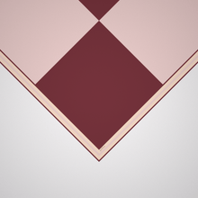 Load image into Gallery viewer, Colour Block Petite Scarf Wine + Pink
