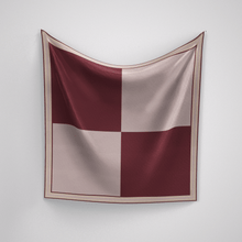 Load image into Gallery viewer, Colour Block Petite Scarf Wine + Pink
