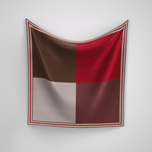Load image into Gallery viewer, Colour Block Petite Scarf Wine + Pink, Red + Brown

