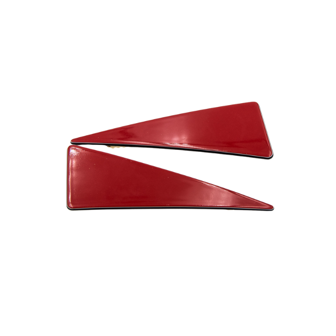 Loretta Triangle Clips Red