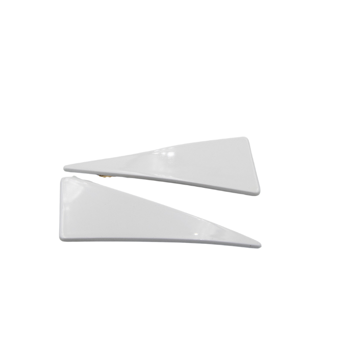 Loretta Triangle Clips White