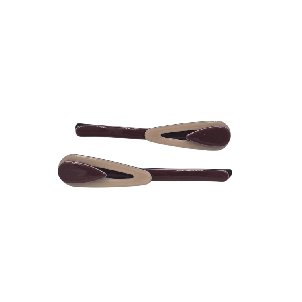 Poppy Slides Burgundy + Cream