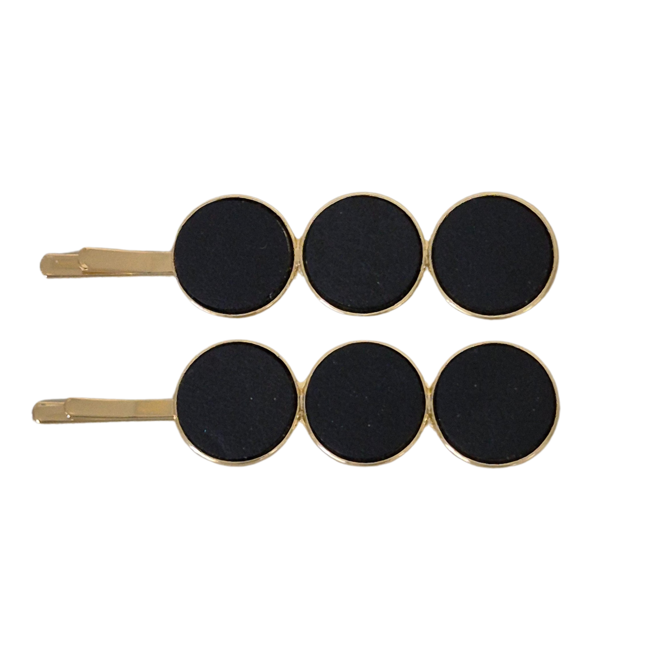 Kristy circle clips gold and black – Panache Style